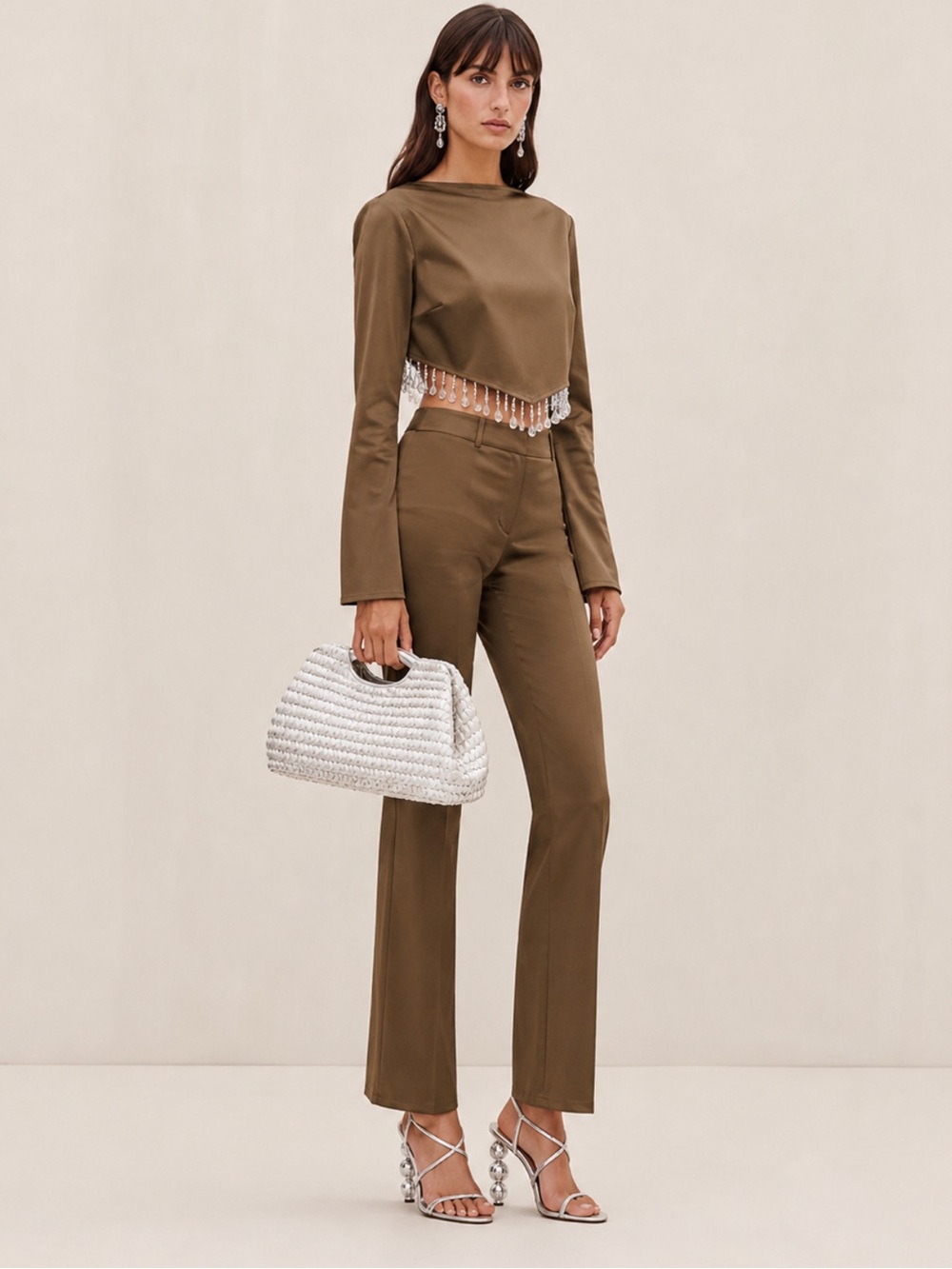 Cult Gaia Set Solay Top and Villie Pant in Affogato